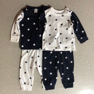 Set of 2 long sleeved top and matching pants